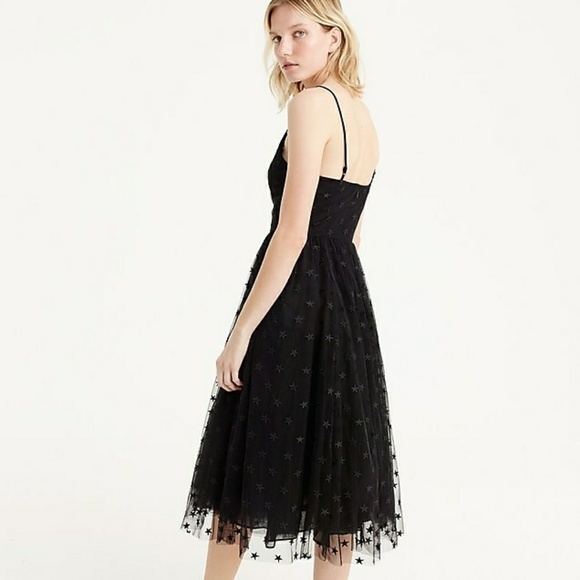 J. Crew Spaghetti Strap Dress in Star Tulle NWT - Picture 3 of 8